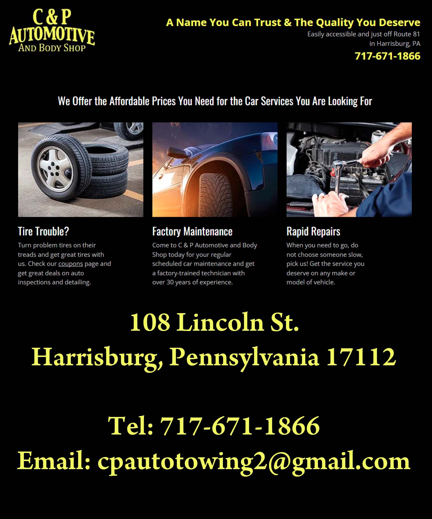 C & P Towing, Automotive and Body Shop