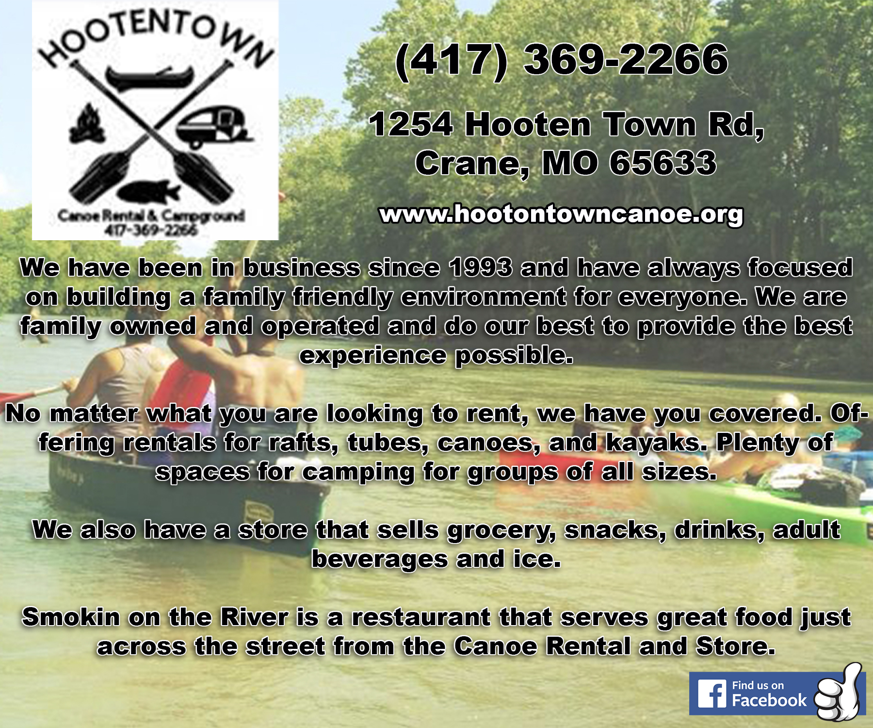 Hootentown Canoe Rental, Campground and Store