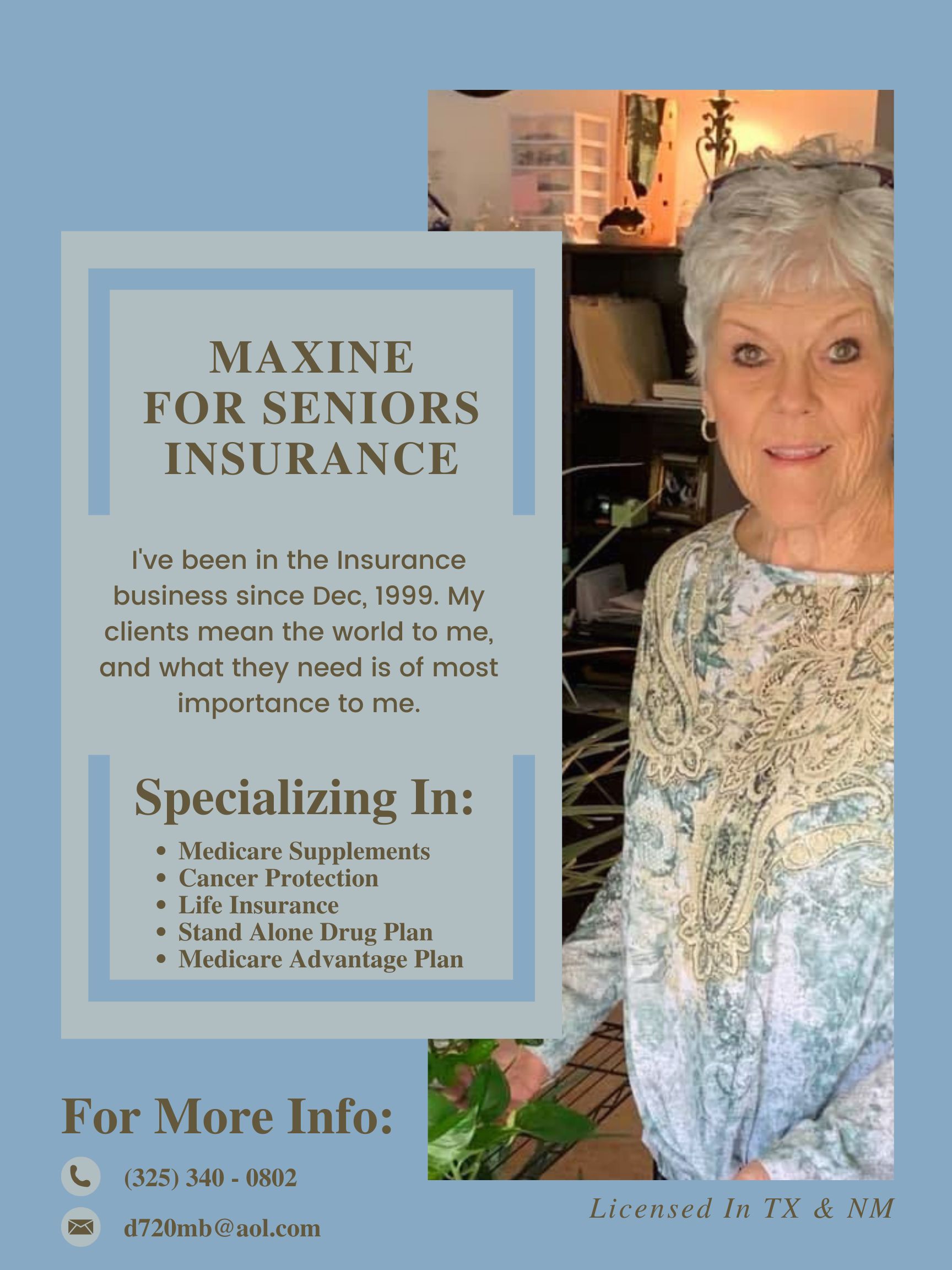 Maxine For Seniors Insurance
