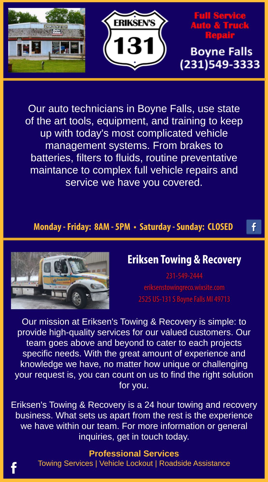 Eriksen’s 131 Automotive Repair