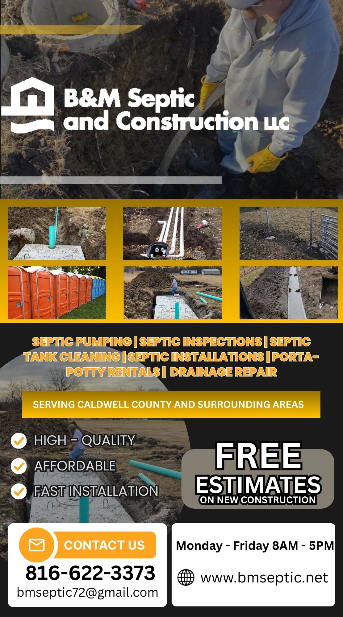 B & M Septic & Construction LLC